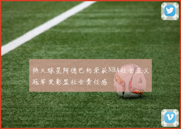热火球星阿德巴约荣获NBA社会正义冠军奖彰显社会责任感